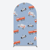 Aperturee - Aperturee Special Vehicle Cartoon Sweet Birthday Arch Backdrop